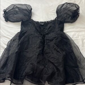 AKIRA Black Babydoll Mini Dress